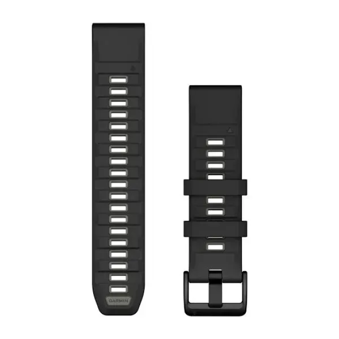 Ремешок GARMIN QUICKFIT 22 силиконовые черные/гравийно-серые 010-13392-00