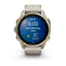 Смарт-часы GARMIN FENIX 8 AMOLED (43 мм) Sapphire золотистий/известняково-серый кожаный ремешок 010-02903-40