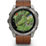 Смарт-часы GARMIN FENIX 8 AMOLED 51 мм SAPPHIRE TITANIUM WITH CHESTNUT LEATHER BAND 010-02905-40